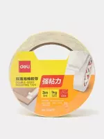 Ikki tomonlama yopishtiruvchi o'rnatish lentasi "Deli" 19 mm x 3 m (Art. - 30419) Shaffof