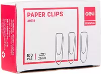 Канцелярские скрепки "Deli" 28 мм