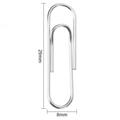 Qog'oz qisqichlari "Deli" 29 mm, metall (100 dona) Art. - 0018