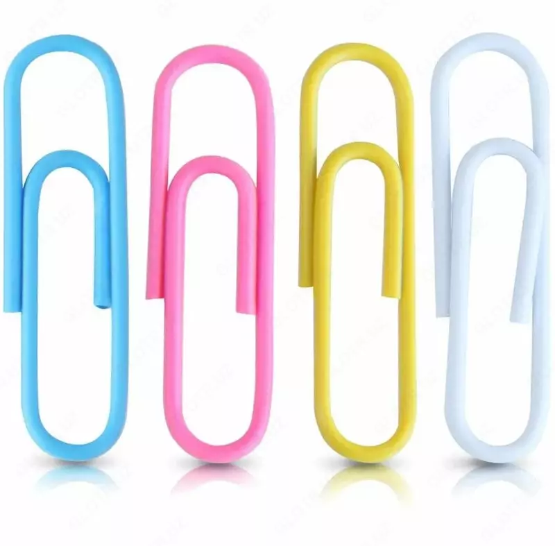 Канцелярские цветные скрепки "Deli" 29 мм, металлические (160 шт) Арт. - 0038