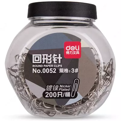Канцелярские скрепки "Deli" 29 мм, металлические (200 шт) Арт. - 0052