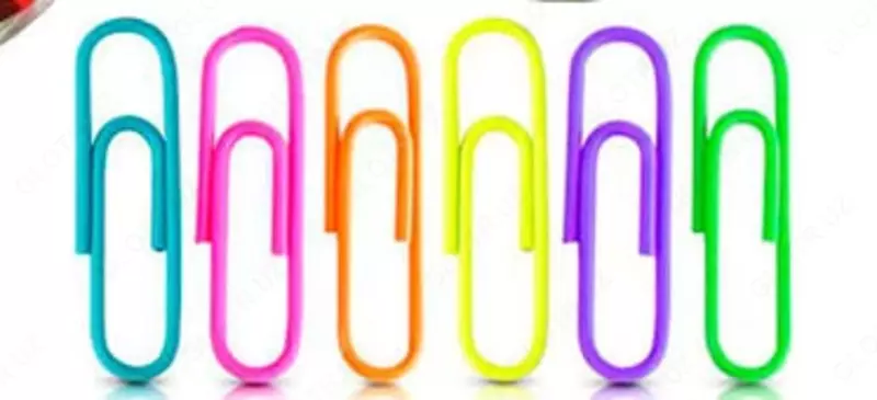 Канцелярские цветные скрепки "Deli" 29 мм, металлические (200 шт) Арт. - 0053