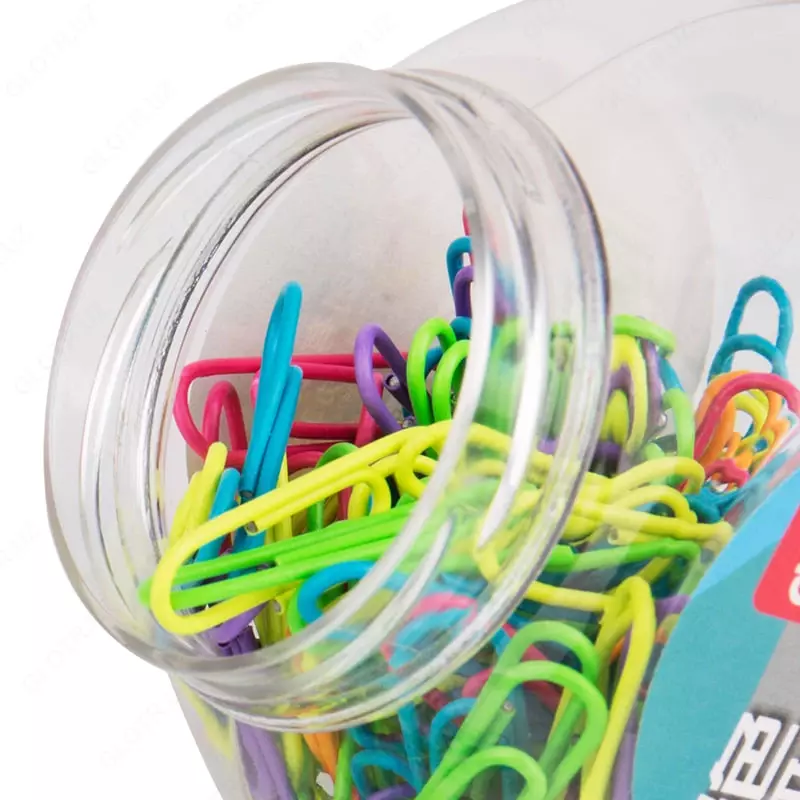 Канцелярские цветные скрепки "Deli" 29 мм, металлические (200 шт) Арт. - 0053