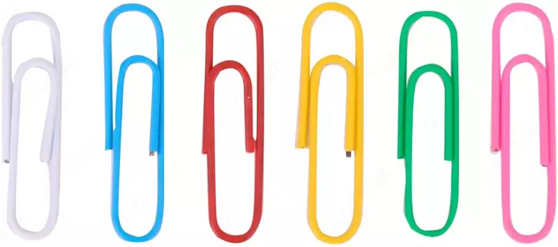 Канцелярские цветные скрепки "Deli" 33 мм, пластиковые (100 шт) Арт. - 39716