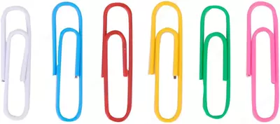 Канцелярские цветные скрепки "Deli" 33 мм, пластиковые (100 шт) Арт. - 39716