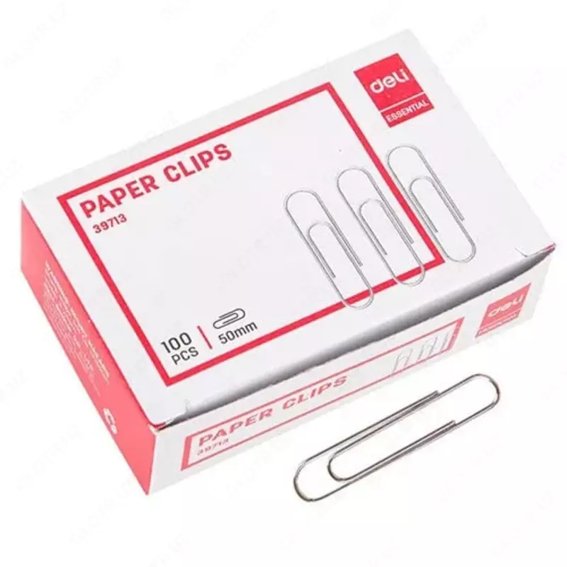 Канцелярские скрепки "Deli" 50 мм, металлические (100 шт) Арт. - 39713