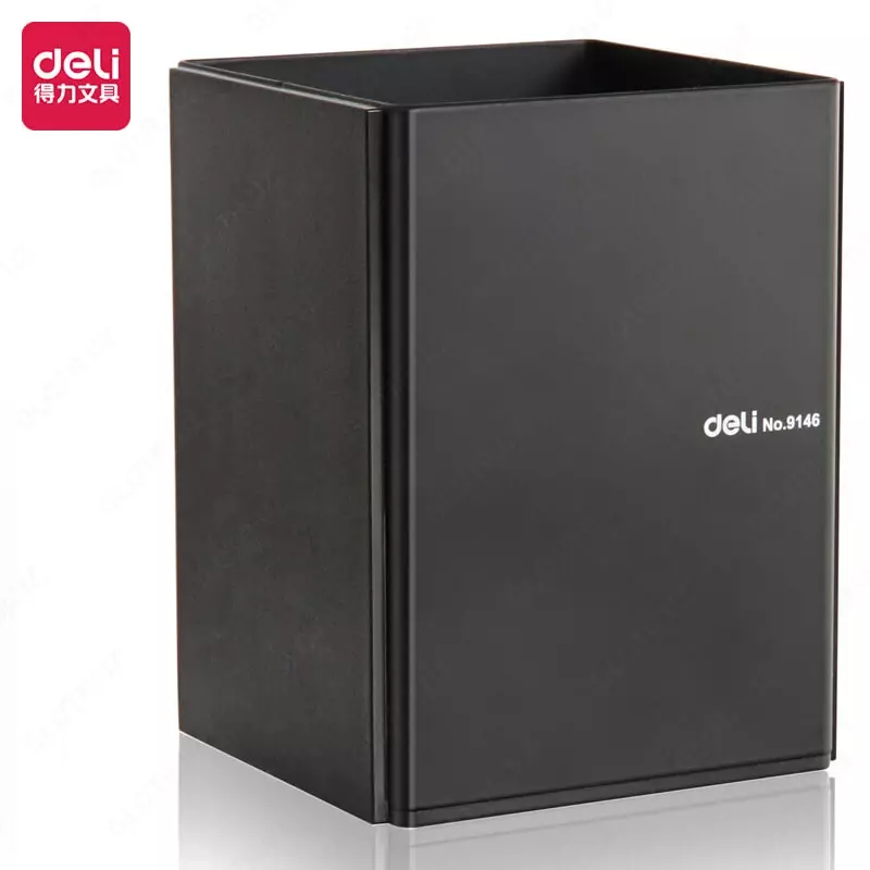 Подставка для ручек и карандашей "Deli" металлическая (Арт. - 9146) Черная