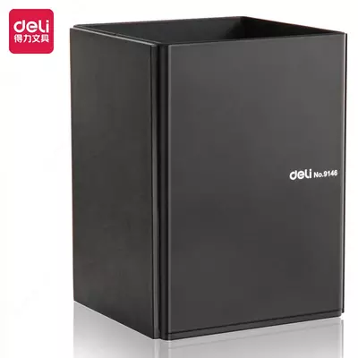 Подставка для ручек и карандашей "Deli" металлическая (Арт. - 9146) Черная