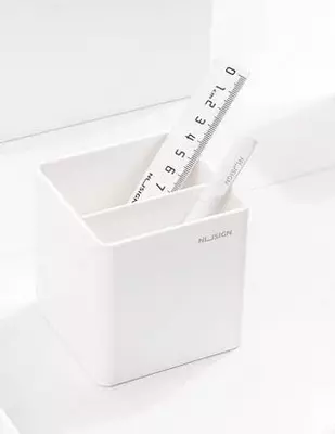 Qalam va qalamlar uchun stend "Deli Nusign" plastmassa (Art. - 011-NS-wt) Oq