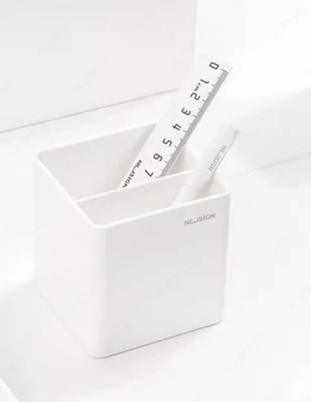 Qalam va qalamlar uchun stend "Deli Nusign" plastmassa (Art. - 011-NS-wt) Oq