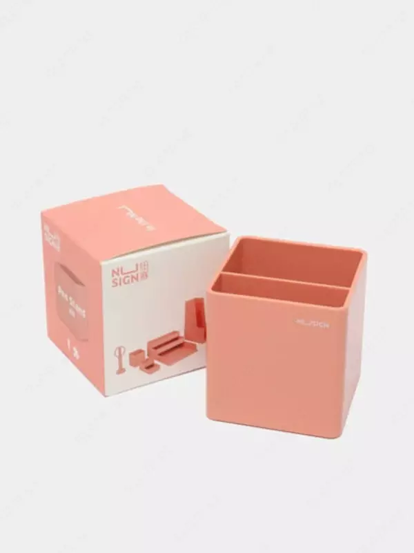 Подставка для ручек и карандашей "Deli Nusign" пластиковая (Арт. - 011-NS-rd) Красная