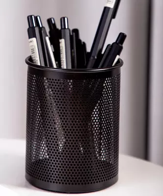 Stend - qalam va qalamlar uchun shisha "Deli" metall (Art. - 909) Qora