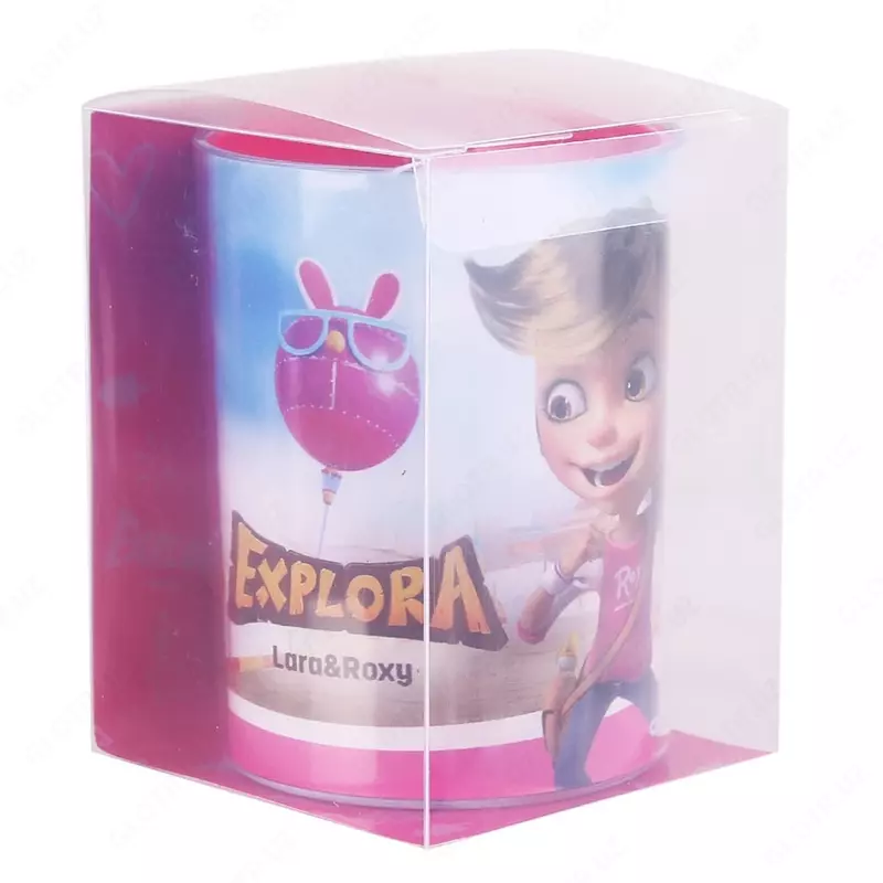 Подставка - стакан для ручек и карандашей "Deli Explora" пластиковый (Арт. - 85004-EH) Розовый