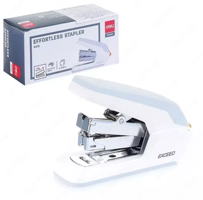 Kantselyariya shtapellari "Deli Exceed" № 24/6, 30 varaq (Art. - 0370-wt) Oq