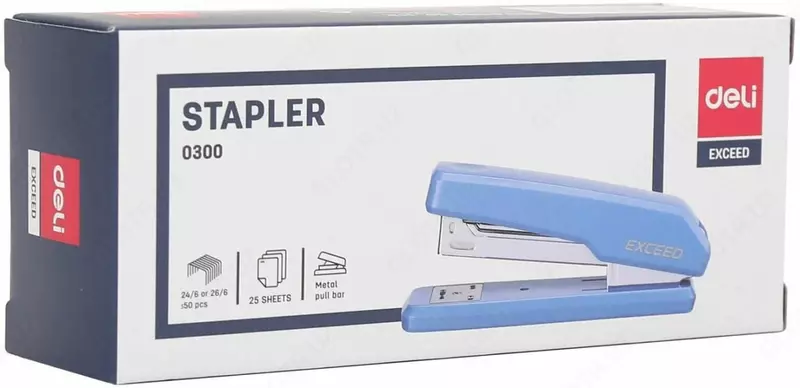 Kantselyariya shtapellari "Deli Exceed" № 24/6, 25 varaq (Art. - 0300-bl) Moviy