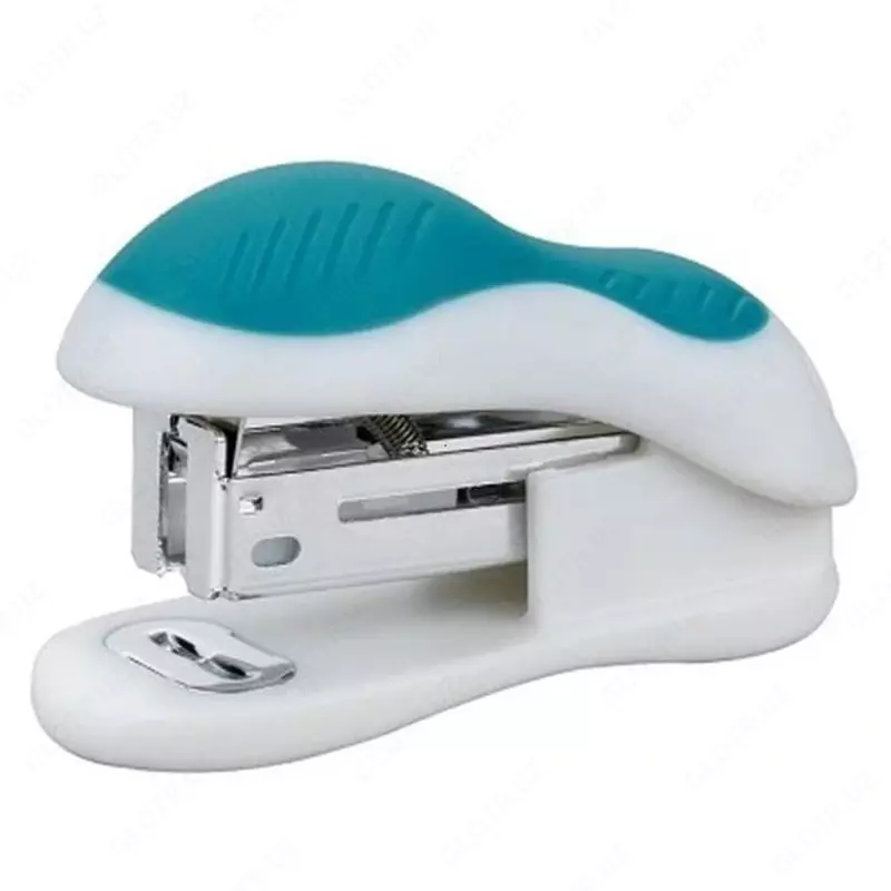 Канцелярский мини степлер "Deli" № 24/6, 15 листов (Арт. - 0304bl) Синий/белый