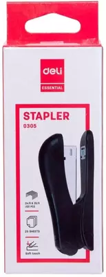 Канцелярский степлер "Deli Essential" 24/6, 20 листов (Арт. - 0305) Ассорти