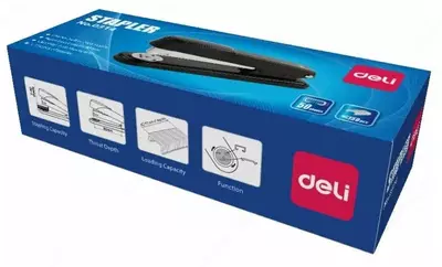 Канцелярский степлер "Deli" № 24/6, 50 листов (Арт. - 0314) Ассорти