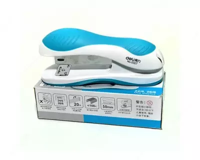 Канцелярский степлер "Deli" № 24/6, 20 листов (Арт. - 0327) Ассорти