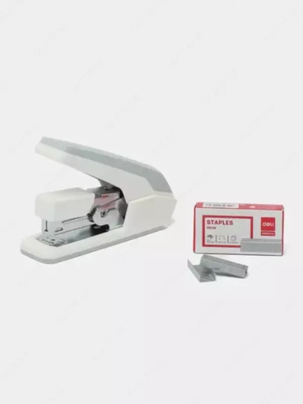 Канцелярский степлер "Deli" № 24/6, 25 листов (Арт. - 0477-wt) Белый
