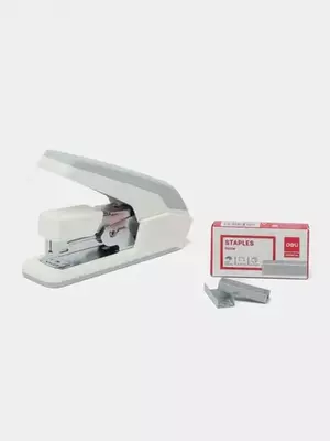 Канцелярский степлер "Deli" № 24/6, 25 листов (Арт. - 0477-wt) Белый