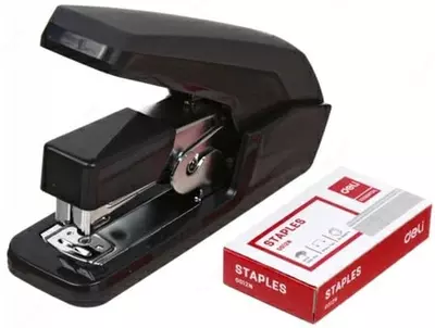 Канцелярский степлер "Deli" № 24/6, 25 листов (Арт. - 0477-bk) Черный