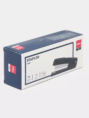 Канцелярский степлер "Deli" № 24/6-8, 26/6-8, 20 листов (Арт. - 0416) Черный