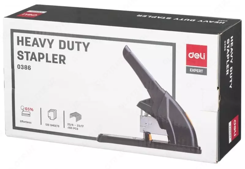 Kantselyariya shtapellari "Deli Expert" № N23/6-23/17, 120 varaq (m. - 0386) Qora