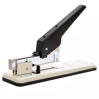 Канцелярский степлер "Deli" №23/6-23/10, 80 листов (Арт. - 0394) Черный/Бежевый