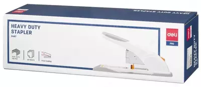 Канцелярский степлер "Deli PRO" № 23/6-23/13, 80 листов (Арт. - 0487) Белый/серый