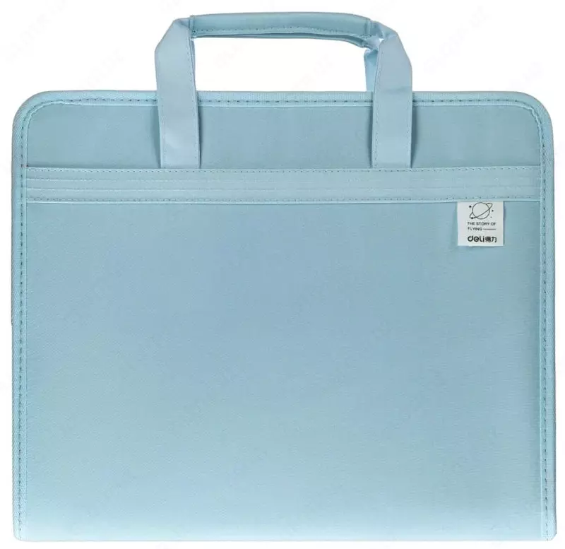 Сумка - портфель "Deli" 13 отделений, застежка молния (Арт.- 72561-bl) Голубой