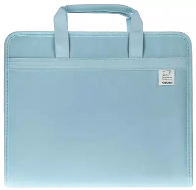 Сумка - портфель "Deli" 13 отделений, застежка молния (Арт.- 72561-bl) Голубой