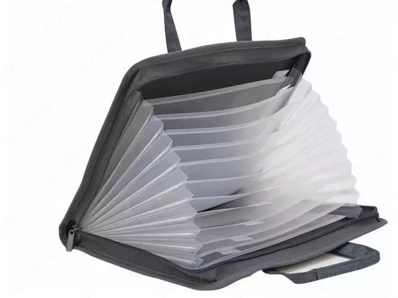 "Deli" portfeli 13 ta bo'lim, fermuar (Art.- 72560dgr) Kulrang