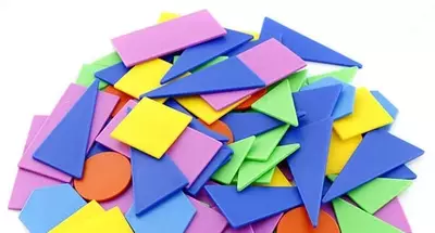 Набор геометрических фигур "СТАММ" пластиковые, 60 шт. (Арт. - СП02)