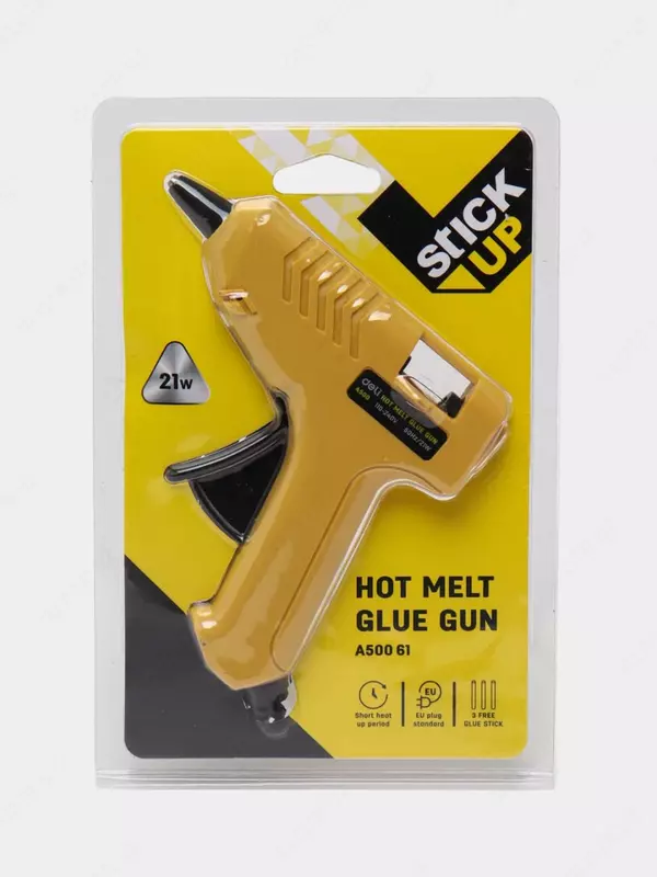 Клеевой пистолет-расплав "Deli" сетевой 20W (Арт. - 50061-EA) Желтый