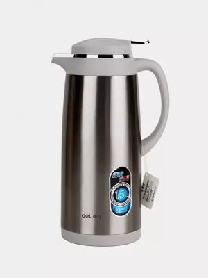 Термос вакуумный "Deli" 1.5 л (Арт. - 8961) Серебристый/серый