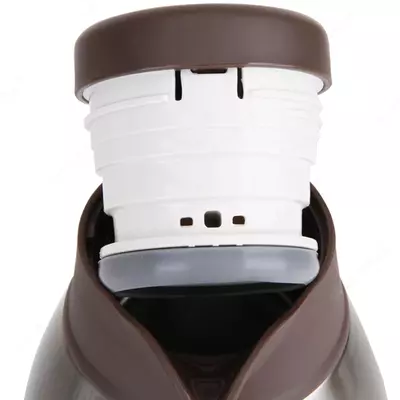 Термос вакуумный "Deli" 1.9 л (Арт. - 8967) Серебристый/коричневый