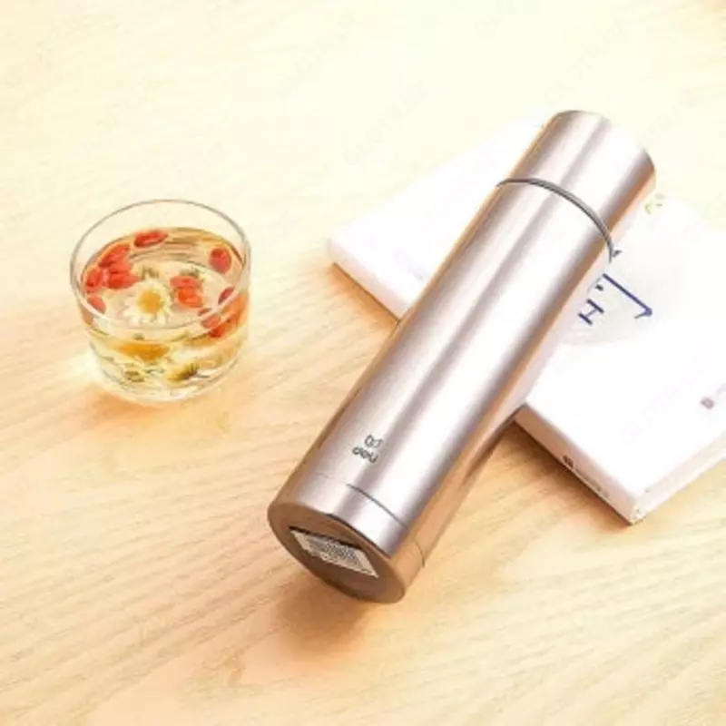 Термос-кружка вакуумная "Deli" 0.45 л (Арт. - 17651) Ассорти