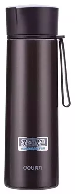 Термос-кружка вакуумная "Deli" 0.48 л (Арт. - 6125-br) Коричневый