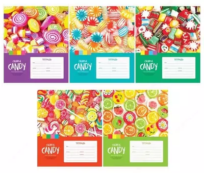 Школьная Тетрадь 12 листов ArtSpace "Леденцы. Colorful candy" клетка (Арт. - Т12к_22924)
