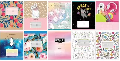 Школьная Тетрадь 12 листов BG "Mix 10. Для девочек" клетка (Арт. - Т5ск12_8529)