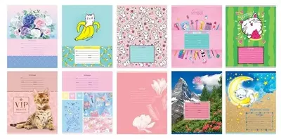 Школьная Тетрадь 12 листов BG "Mix 10. Для девочек" клетка (Арт. - Т5ск12_8526)