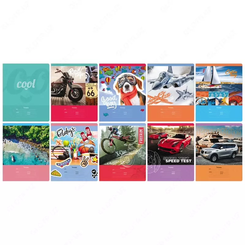 Школьная Тетрадь 12 листов BG "Mix 10. Для мальчиков" клетка (Арт. - Т5ск12_8525)