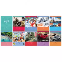 Школьная Тетрадь 12 листов BG "Mix 10. Для мальчиков" клетка (Арт. - Т5ск12_8525)