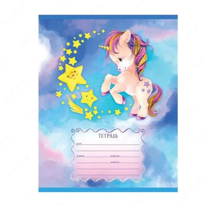 Maktab daftarchasi 12 varaq BG "Sehrli dunyo" katakchasi (Art. - T5sk12_bl_8420) Payetlar