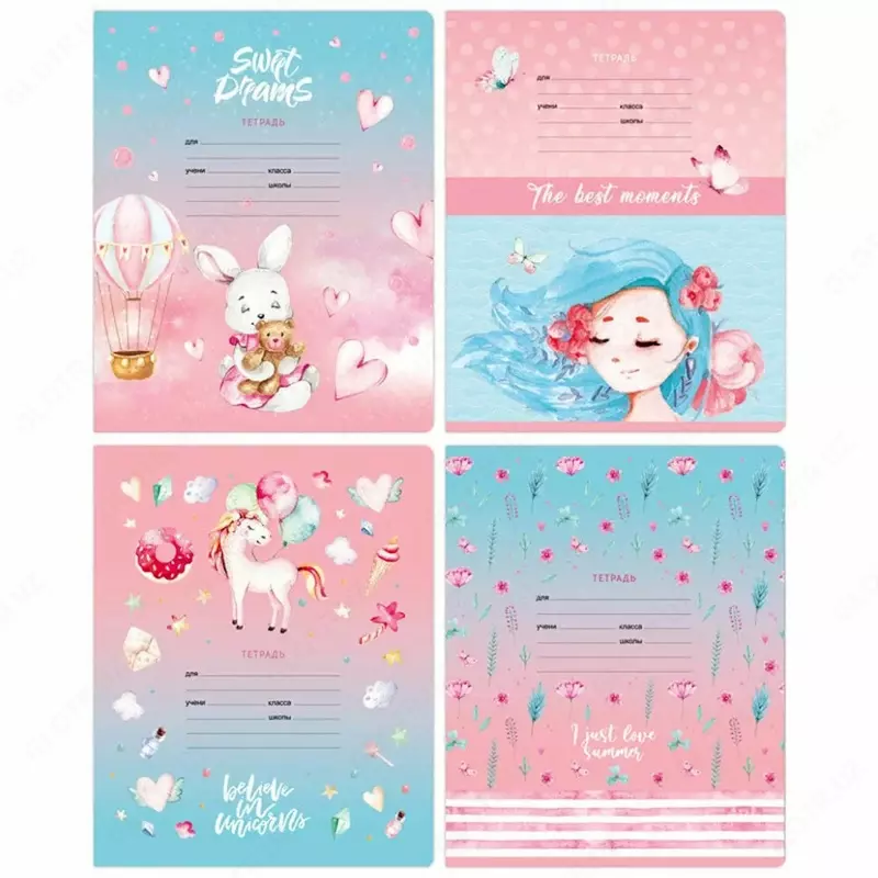 Школьная Тетрадь 12 листов BG "Моменты счастья" клетка (Арт. - Т5ск12_10745) Ассорти