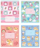 Школьная Тетрадь 12 листов BG "Так мило" клетка (Арт. - Т5ск12_9844) Ассорти