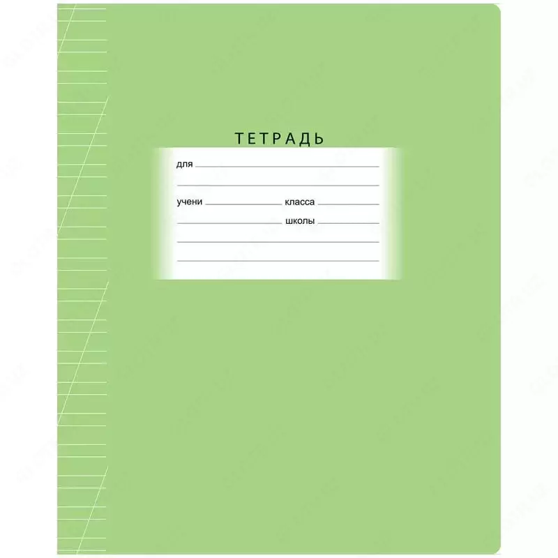 Тетрадь 12 листов BG "Школьная" косая линия (Арт. - Т5ск12_7331) Зеленая