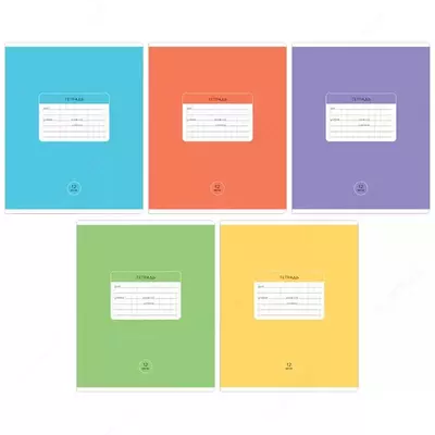 Школьная Тетрадь 12 листов ArtSpace "Классическая" крупная клетка (Арт. - Т12ккС_43290) Ассорти