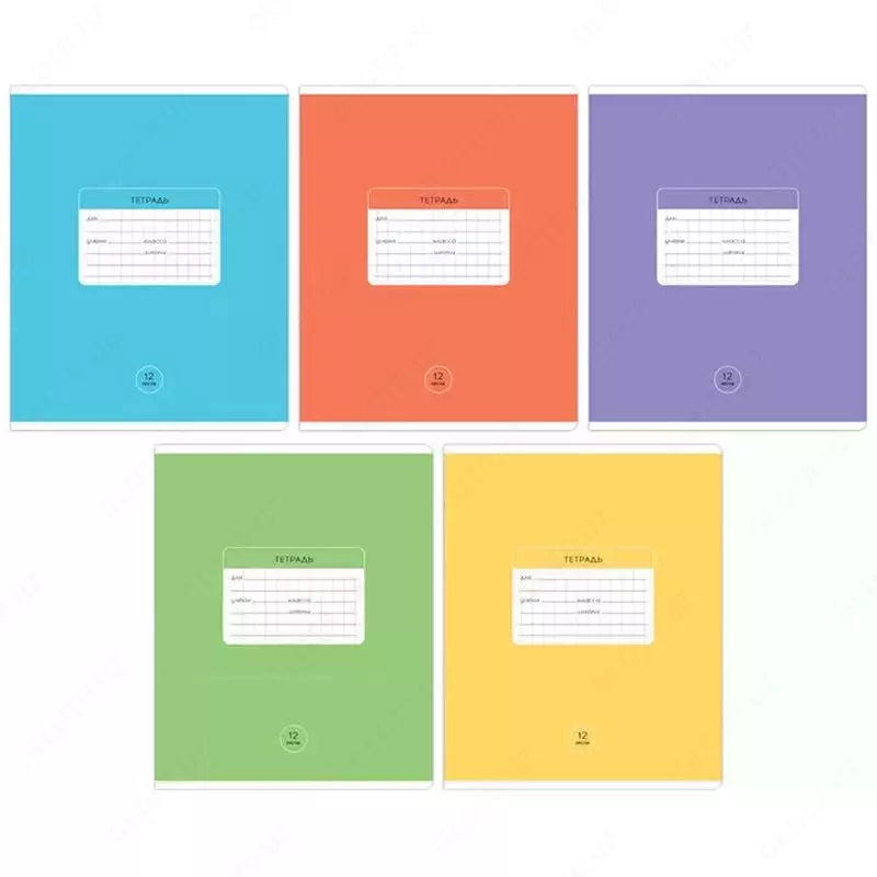 Школьная Тетрадь 12 листов ArtSpace "Классическая" крупная клетка (Арт. - Т12ккС_43290) Ассорти